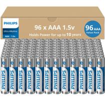 Pilas PHILIPS AAA Paquete de 96 Unidades 1.5V Ultra Alcalinas de Larga Duración