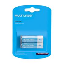 Pilha 2a recarregável aa 2500mah cartela com 2 cb053