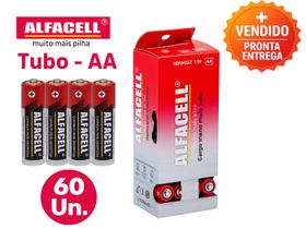 Pilha AA 1.5V Tubo Econômico com 60 Unidades Para Controle Remoto e Brinquedos