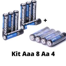 Pilha Aa 4 Un + Aaa 8 Un Panasonic Comum