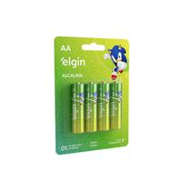 Pilha AA Alcalina LR6 Blister C/ 4 Un. Elgin Pilha AA Alcalina LR6 Blister C/ 4 Un. Elgin
