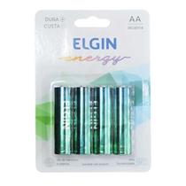 Pilha AA Alcalina para Controle Remoto Relógios Brinquedos e Eletrônicos em Geral Embalagem com 4 Unidades Elgin