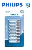 Pilha Aa Alcalina Philips Power Blister 16 Unidades