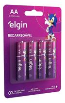 Pilha Aa Elgin Recarregável 82175 Cilíndrica Kit De 4 Unidad Pilha Aa Elgin Recarregável 82175 Cilíndrica Kit De 4 Unidad