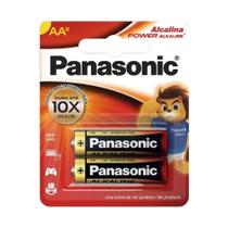Pilha AA Panasonic 2 Unidades Alcalina 1,5V - LR6