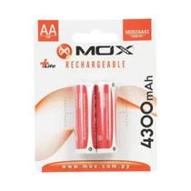 Pilha AA Recarregavel Mox AA X2 4300MAH