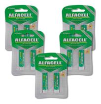 Pilha AA Recarregavel Ni-MH Alfacell 2A 1.2V 2300 mah 10 Unidades