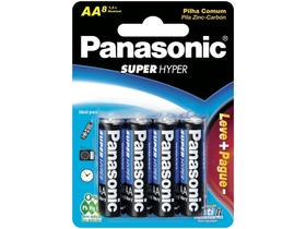 Pilha AA Super Hyper UM-3SHSL8P6 - Panasonic 1,5V 8 Unidades