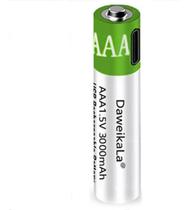 Pilha Aaa 1,5v 3000mah Usb Recarregável Com Cabo