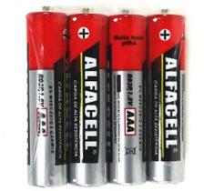 Pilha AAA 1,5V Alfacell - Pacote com 4 Unidades