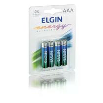Pilha AAA 1,5V Elgin Alcalina Blister 4 Peças