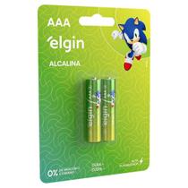 PILHA AAA ALCALINA ELGIN com 2 peças ORIGINAL ELGIN