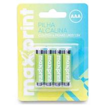 Pilha AAA Alcalina Maxprint - Kit com 4 unidades
