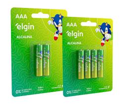 Pilha AAA Alcalina palito Elgin Com 2 unidades