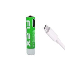 Pilha AAA (Palito) 1.5V Recarregável USB Lítio 1200mAh C/4un
