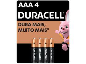 Pilha AAA Palito Alcalina 4 Unidades - Duracell