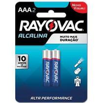 Pilha AAA Palito Alcalina c/ 2un - Rayovac