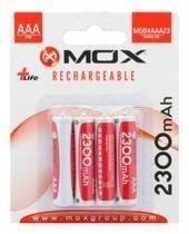 Pilha AAA Recarregavel Mox AAA X4 2300MAH