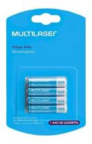 Pilha Aaa Recarregável Multilaser Palito Alta Capacidade