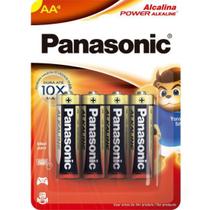 Pilha Alcalina 1,5V AA LR6 (C/4 Pilhas) Panasonic - CAR / 4