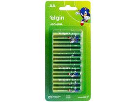 Pilha Alcalina AA Blister Elgin 1,5V 16 Unidades