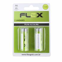 Pilha Alcalina AA C/ 2 Unidades - FLEX