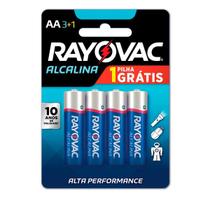 Pilha Alcalina AA com 4 208013 - Rayovac