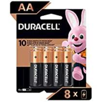 Pilha Alcalina AA Duracell com 8 unidades - Duracell Original