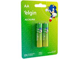 Pilha Alcalina AA Elgin 1,5V 2 Unidades