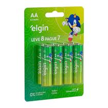 Pilha Alcalina AA Elgin 1,5V 8 Unidades Pilha Alcalina AA Elgin 1,5V 8 Unidades