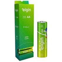 Pilha Alcalina AA Elgin Blister Cartela Com 24 Unidades Durável