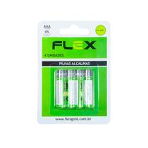 Pilha Alcalina Aa Flex 04 Unidades Fx- Aak4