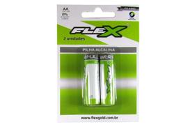 Pilha Alcalina AA FX-AAK2 Cartela C/ 2 Unidades Flex
