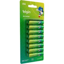 Pilha Alcalína AA Longa Duração Sonic com 16 unidades Elgin