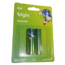 Pilha Alcalina AA LR6 - 1,5v Blister 2 Pilhas Elgin