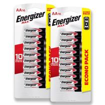 Pilha Alcalina AA MAX Energizer Bateria 2A Pequena 32 unidades