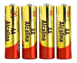 Pilha Alcalina AA Média Mox Cartela com 4 Pilhas Pilha Alcalina AA Média Mox Cartela com 4 Pilhas