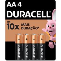 Pilha Alcalina AA Pequena Com 4 Unidades DURACELL