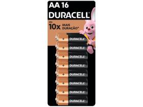 Pilha Alcalina AA Pequena Duracell Com 16 Unidades Pilha Alcalina AA Pequena Duracell Com 16 Unidades