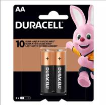 Pilha Alcalina AA Pequena Duracell com 2 Unidades