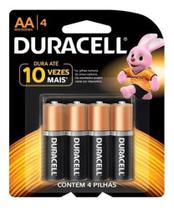 Pilha Alcalina Aa Pequena Duracell Com 4 Unidades