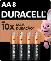 Pilha Alcalina AA Pequena DURACELL Com 8 Unidades