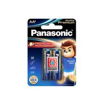 Pilha Alcalina Aa Pequena Panasonic Premium Com 4 Unidades