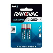 Pilha Alcalina Aa2 Rayovac Cartela Com 02 Unidades F108