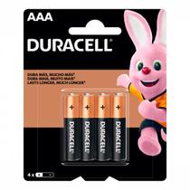 Pilha Alcalina AAA Blister com 4 Duracell MN2400B4