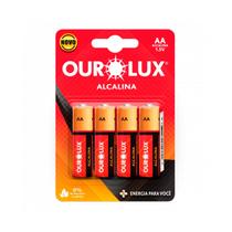 Pilha Alcalina Aaa Cartela C/4 Unidades - Ourolux Pilha Alcalina Aaa Cartela C/4 Unidades - Ourolux