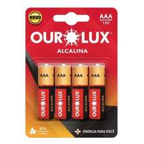 Pilha Alcalina Aaa Cartela C/4 Unidades - Ourolux