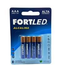 Pilha Alcalina AAA de Alta Performance 4 Unidades - Fortled
