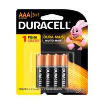 Pilha Alcalina AAA Duracell - com 4 unidades - MN2400B4 Pilha Alcalina AAA Duracell - com 4 unidades - MN2400B4