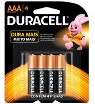 Pilha Alcalina AAA Duracell com 4 Unidades Pilha Alcalina AAA Duracell com 4 Unidades